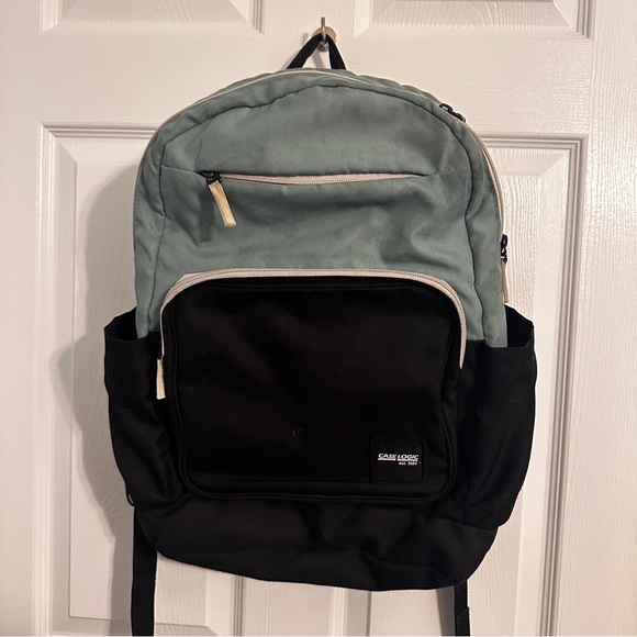 Black and Teal Women’s School Backpack - Picture 1 of 7